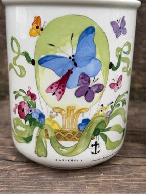 Villeroy & Boch Butterfly White Porcelain 'Le Ballon' 5 Inch Canister